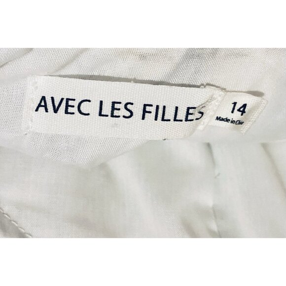 Avec Les Filles Dress Womens 14 Botanical Garden Floral Butterfly Midi Coquette - Picture 6 of 7